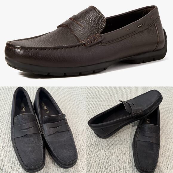 Geox Mens Moner Moccasin leather size 12 EU 46 - Picture 2 of 7